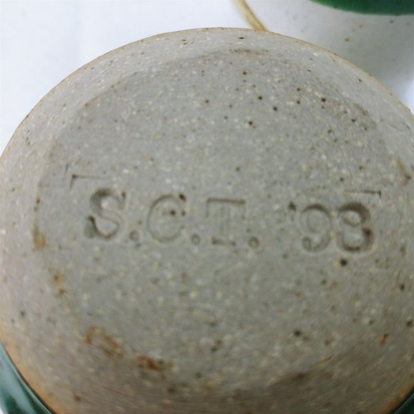 Sugar Creamer Set Studio Pottery Vintage Stoneware Artisan Hallmarked - Picture 5 of 9